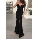 Chic Black Sweetheart Evening Dress New Arrival Mermaid Prom Party Gowns with Slit