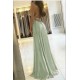 Elegant Spaghetti-Straps Long Prom Dress With Split
