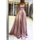 Elegant Spaghetti-Straps Long Prom Dress With Split