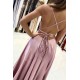 Elegant Spaghetti-Straps Long Prom Dress With Split