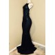 Backless black prom dress, sequins evening gowns