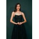 Lavender Spaghetti Strap Lace Appliques High split Prom Dress