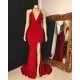 V-neck Cross Back Sleeveless Long Mermaid Prom Dresses