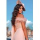 Sweetheart Sheath Sleeveless Slim Jumpsuit Beaded Feather Floor Length with Cape