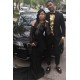 Wholesale Black Fit and Flare Prom Dresses On Sale Appliques Beading Evening Dress with Sleeves