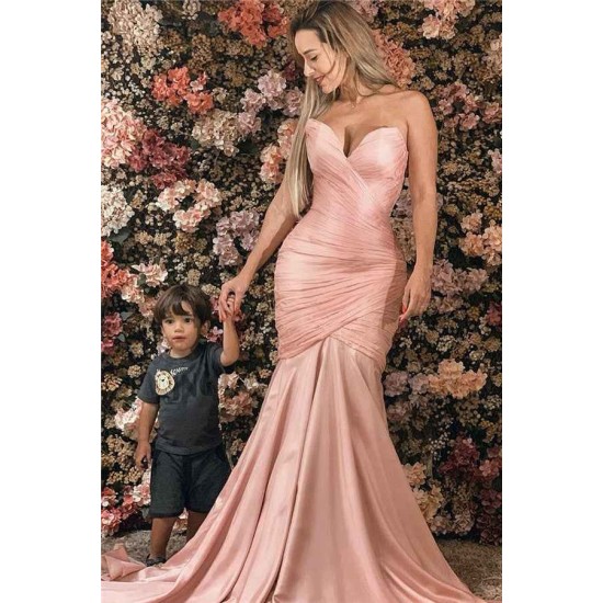 Sweetheart Mermaid Ruffles Evening Dresses Elegant Formal Gowns