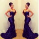 Charming Sequined Sweetheart Sequined Mermaid Chic Evening Gowns with Train