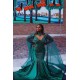 Gorgeous Mermaid Evening Gowns Long Sleeves Appliques Floor Length Cape