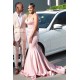 Sweetheart Mermaid Evening Dress Sleeveless Slim Floor Length Sweep train