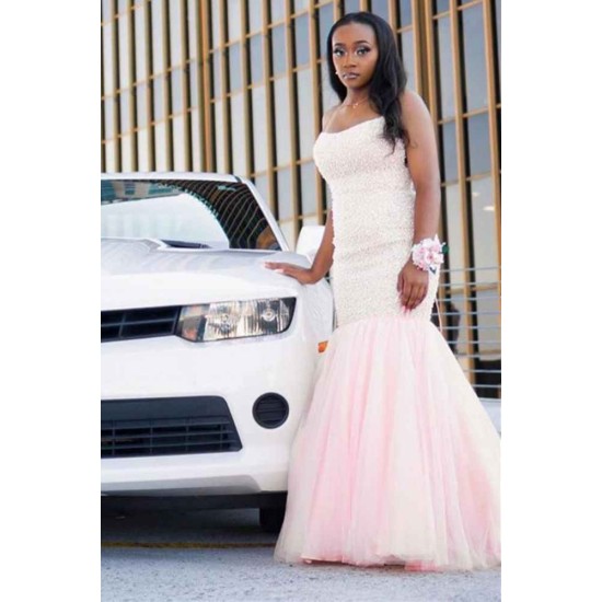 Strapless Evening Gowns Fllor Length Formal Dress