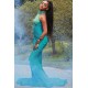 Halter Mermaid long Evening Dress party wear