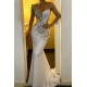 One Shoulder Appliques Sequined Evening Gowns Backless Elegant Formal Dresses