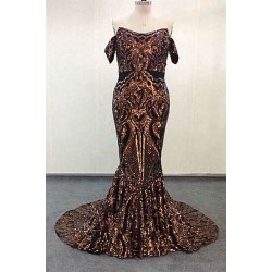 Luxurious Strapless Mermaid Golden Appliques Evening Dresses