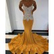 Sparkle Crystal Sheer Tulle Prom Dresses Sleeveless Alluring Fit and Flare Evening Gowns