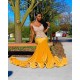 Sparkle Crystal Sheer Tulle Prom Dresses Sleeveless Alluring Fit and Flare Evening Gowns