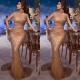 Gorgeous Hign-Neck One-Shoulder Sequins Mermaid Evening Gown