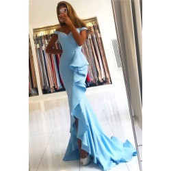 Mermaid Off-the-shoulder Evening Dresses Side Slit Party Dresses
