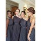 Chiffon One Shoulder Affordable Long Bridesmaid Dresses Simple Ruffle Gorgeous