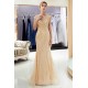 MARTHA Mermaid Floor Length Sleeveless Golden Beading Evening Gowns