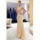 MARTHA Mermaid Floor Length Sleeveless Golden Beading Evening Gowns
