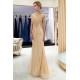 MARTHA Mermaid Floor Length Sleeveless Golden Beading Evening Gowns
