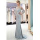 MARLENE Mermaid Sequined Pattern Long Sleevess Evening Dresses