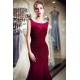 MELBA Mermaid Sleeveless Long Sequined Tulle Burgundy Evening Gowns