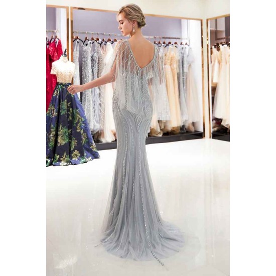 MAXINE Mermaid Sweetheart Illusion Neckline Sequins Beading Evening Dresses