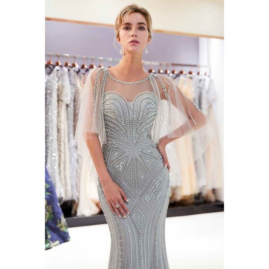 MAXINE Mermaid Sweetheart Illusion Neckline Sequins Beading Evening Dresses