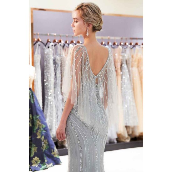 MAXINE Mermaid Sweetheart Illusion Neckline Sequins Beading Evening Dresses
