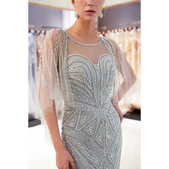 MAXINE Mermaid Sweetheart Illusion Neckline Sequins Beading Evening Dresses