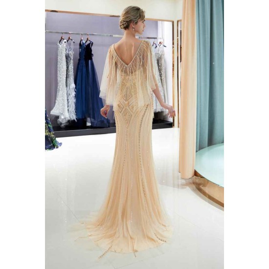 MAXINE Mermaid Sweetheart Illusion Neckline Sequins Beading Evening Dresses