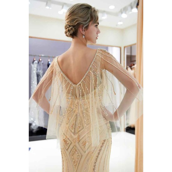 MAXINE Mermaid Sweetheart Illusion Neckline Sequins Beading Evening Dresses