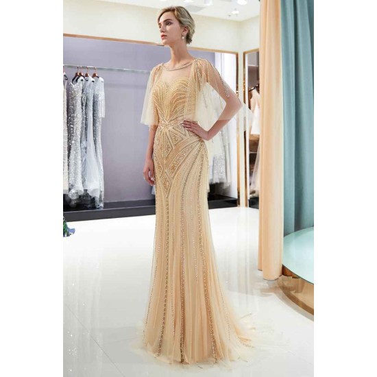 MAXINE Mermaid Sweetheart Illusion Neckline Sequins Beading Evening Dresses