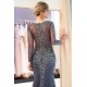 MAUREEN Mermaid V-neck Long Sleevess Charming Beading Evening Dresses