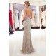 MAURA Mermaid Halter Sleeveless Long Sequined Pattern Evening Dresses