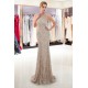 MAURA Mermaid Halter Sleeveless Long Sequined Pattern Evening Dresses
