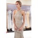 MAURA Mermaid Halter Sleeveless Long Sequined Pattern Evening Dresses