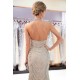 MAURA Mermaid Halter Sleeveless Long Sequined Pattern Evening Dresses