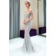 MAUDE Mermaid Off-the-shoulder Long Sequins Silver Evening Gowns