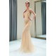 MATILDA Mermaid Floor Length Sleeveless Beading Golden Evening Dresses