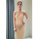 MATILDA Mermaid Floor Length Sleeveless Beading Golden Evening Dresses