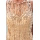 MATILDA Mermaid Floor Length Sleeveless Beading Golden Evening Dresses