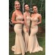 Sweetheart Sleeveless Mermaid Wedding Party Dress Slim Bridesmaid Dress