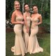Sweetheart Sleeveless Mermaid Wedding Party Dress Slim Bridesmaid Dress