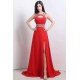 CATHERINE A-line Halter Chiffon Party Dress With Crystal