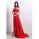 CATHERINE A-line Halter Chiffon Party Dress With Crystal