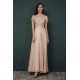 Mint Green Chiffon See-through Off-the-shoulder Lace Evening Dress