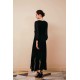 Black Long sleeves High low Chiffon Evening Dress