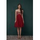 Burgundy Sweetheart Sparkle Beaded Chiffon Homecoming Dress